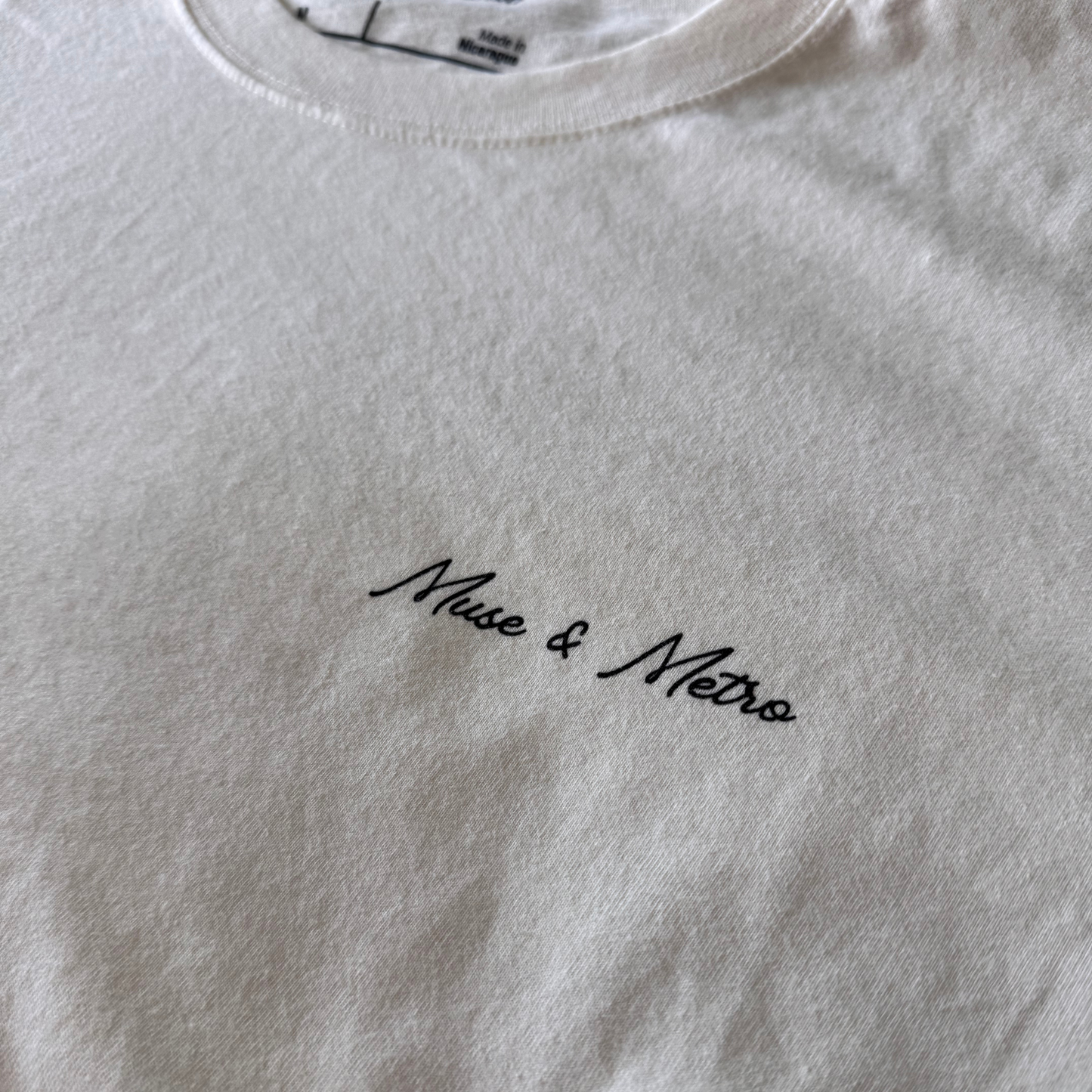 A Train Garment-Dyed Tee - Vintage White